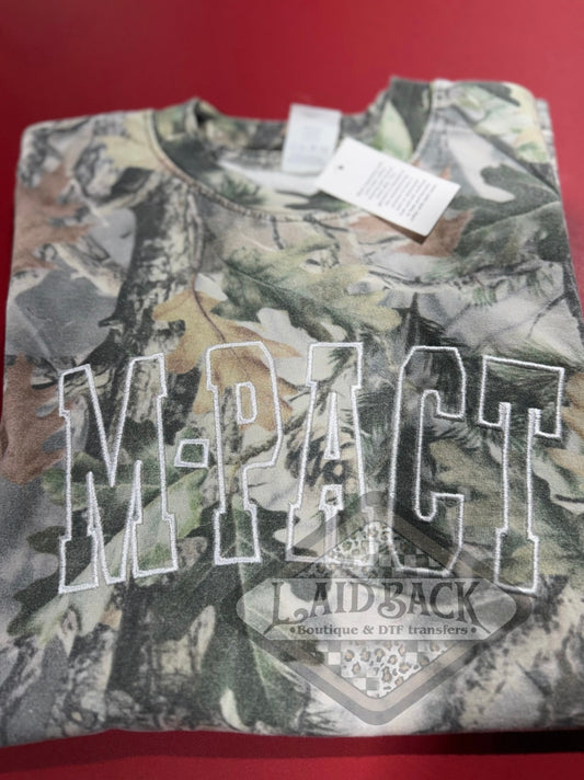 Embroidered M-Pact camo tee