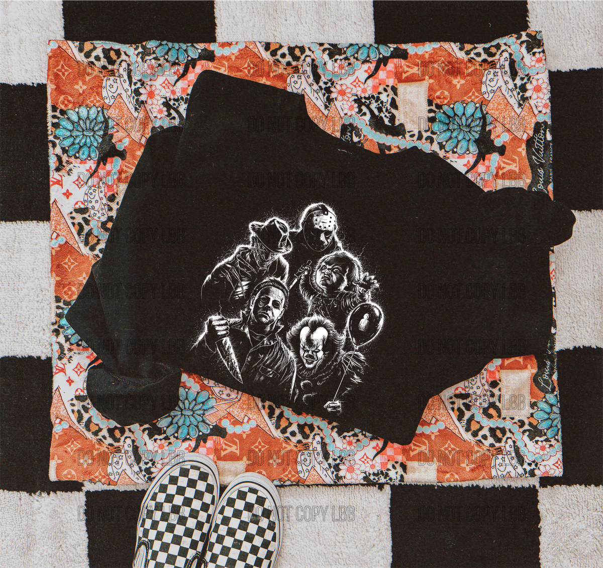 Halloween halftone collage DTF TRANSFER