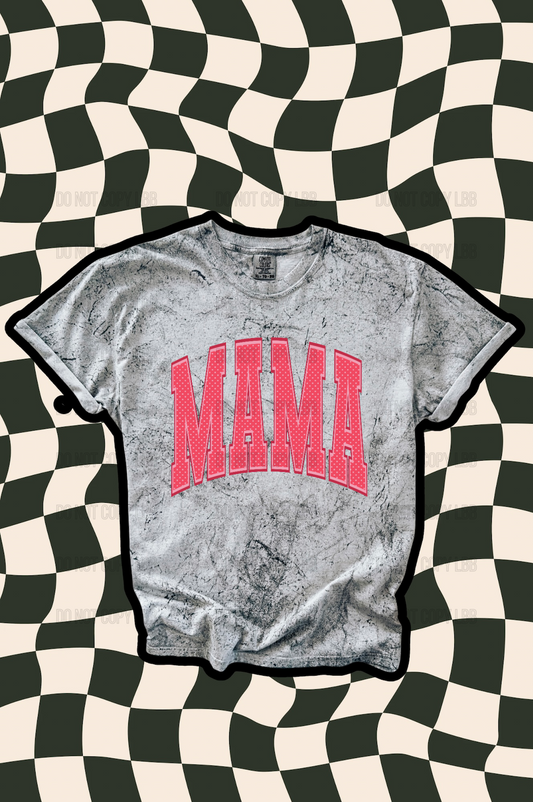 Mama pink polka DTF TRANSFER