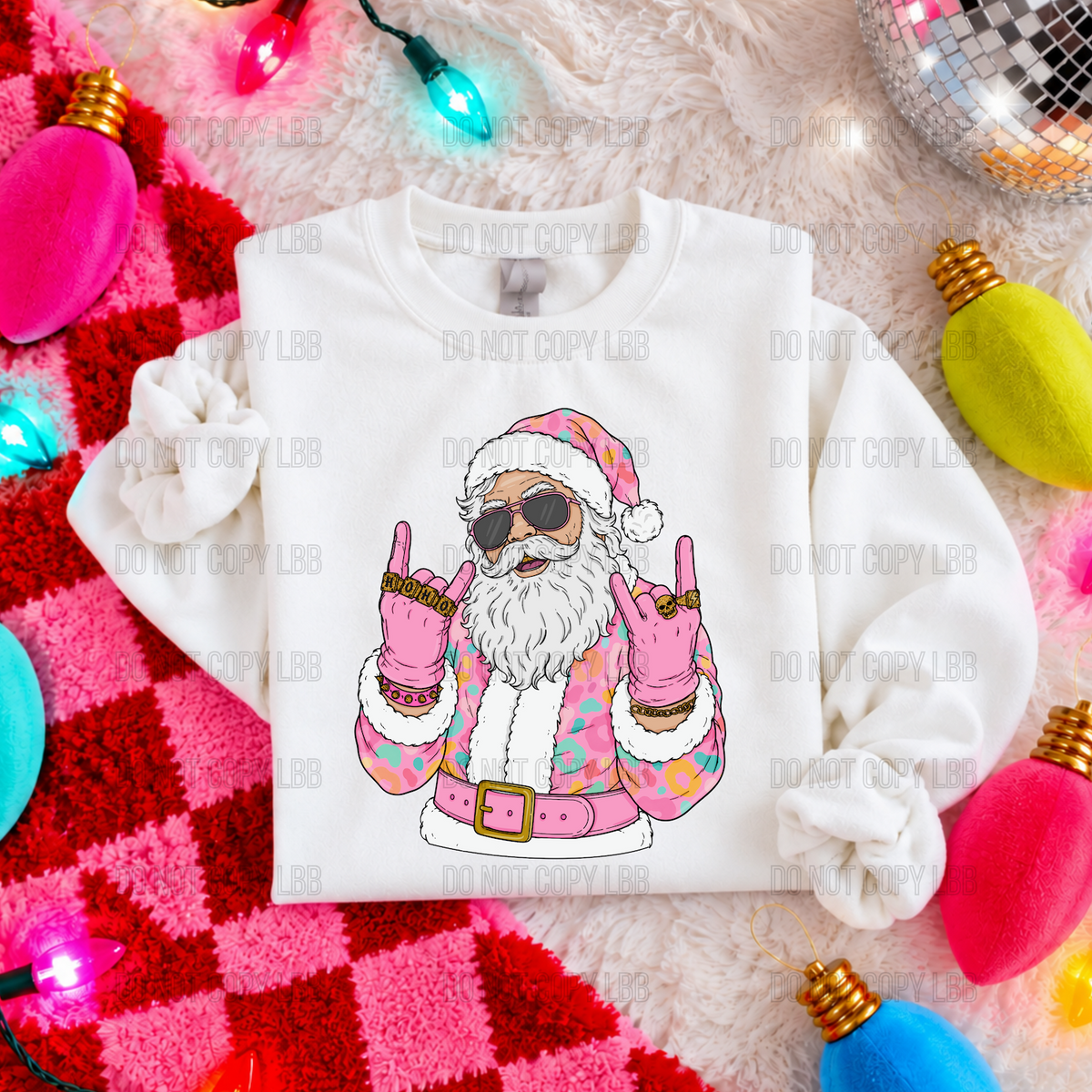 Santa rock on DTF TRANSFER