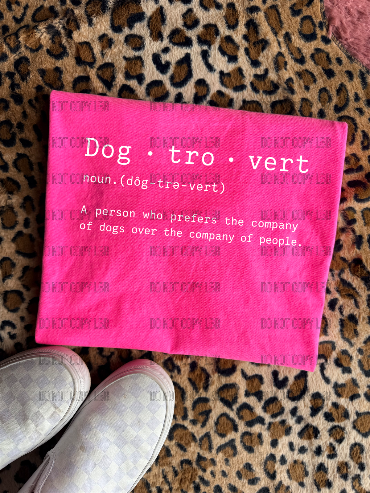 Dog tro vert WHITE DTF TRANSFER