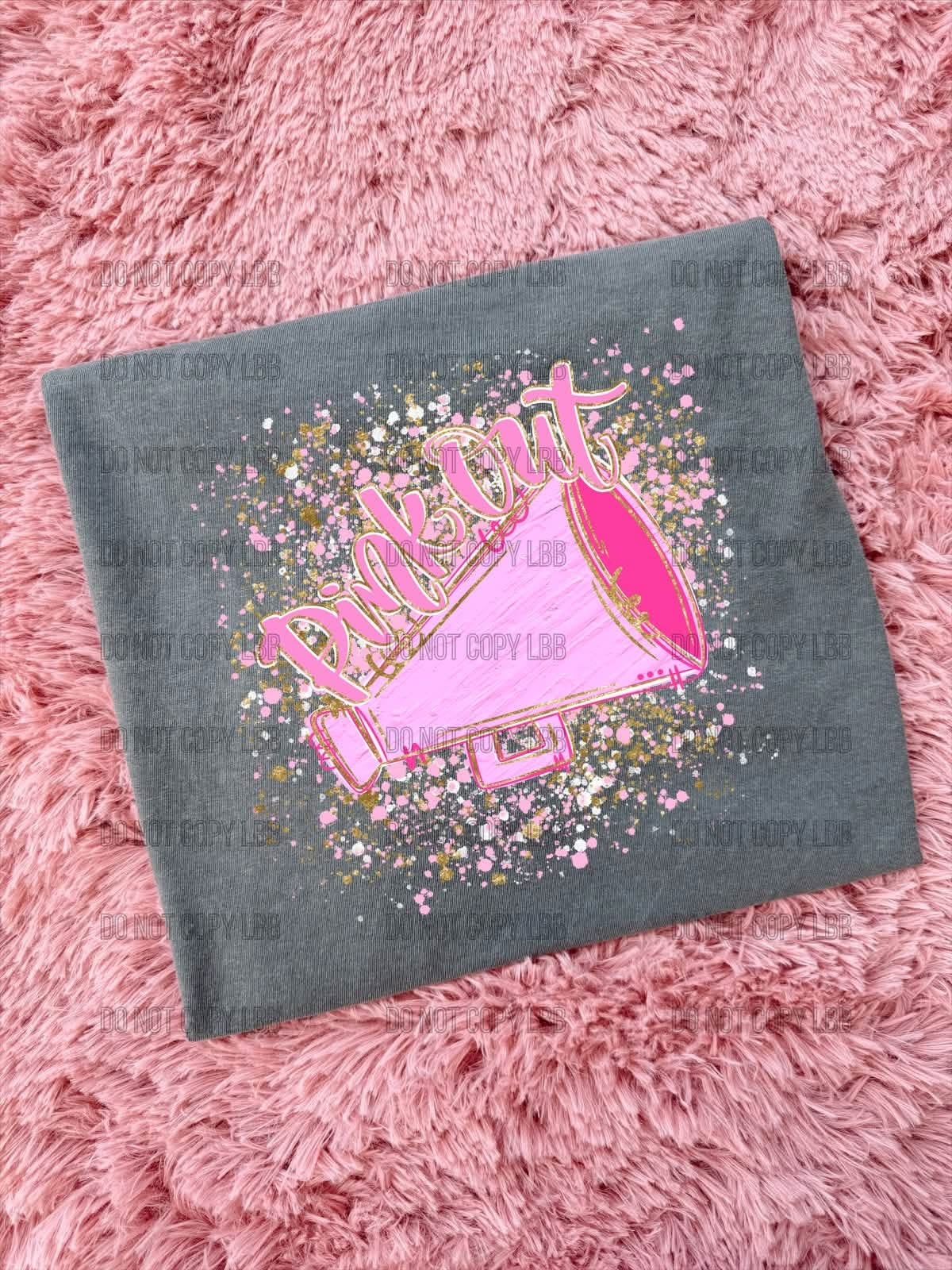 Pink out CHEER DTF TRANSFER