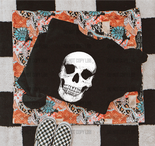 Girl skull DTF TRANSFER