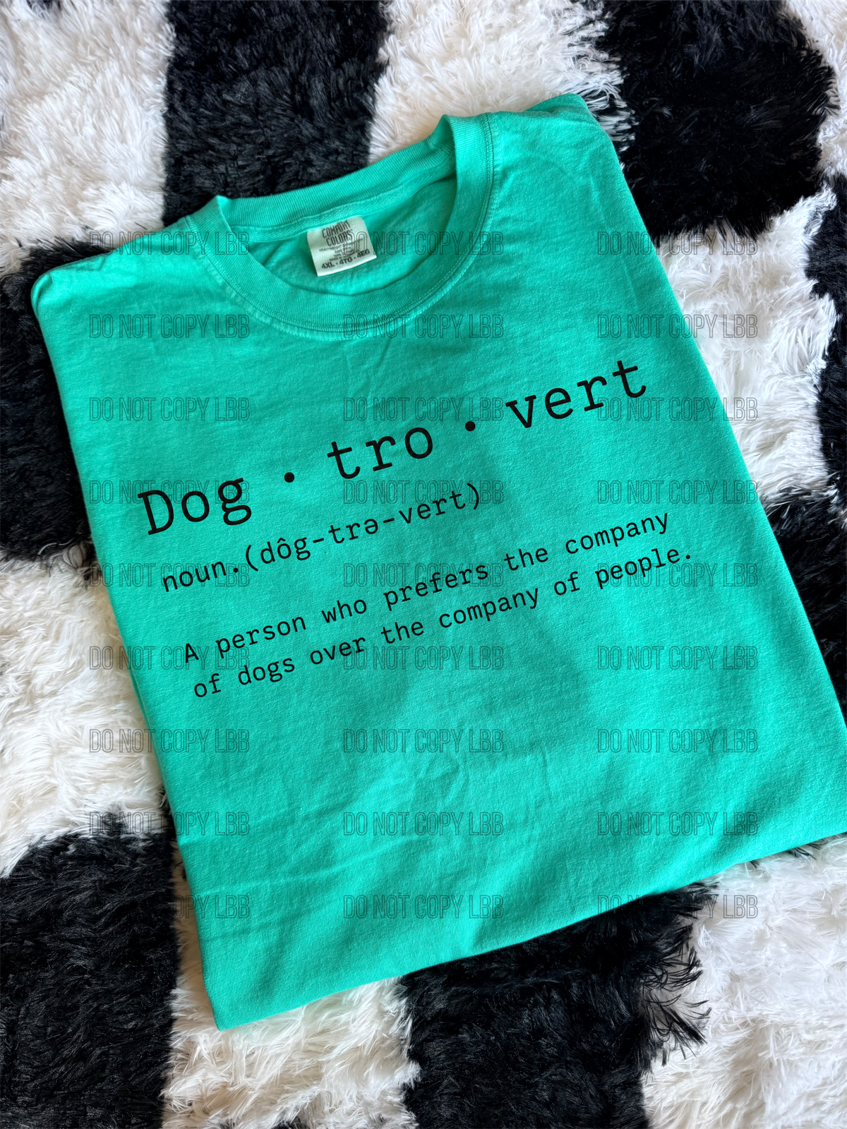 Dog tro vert BLACK DTF TRANSFER