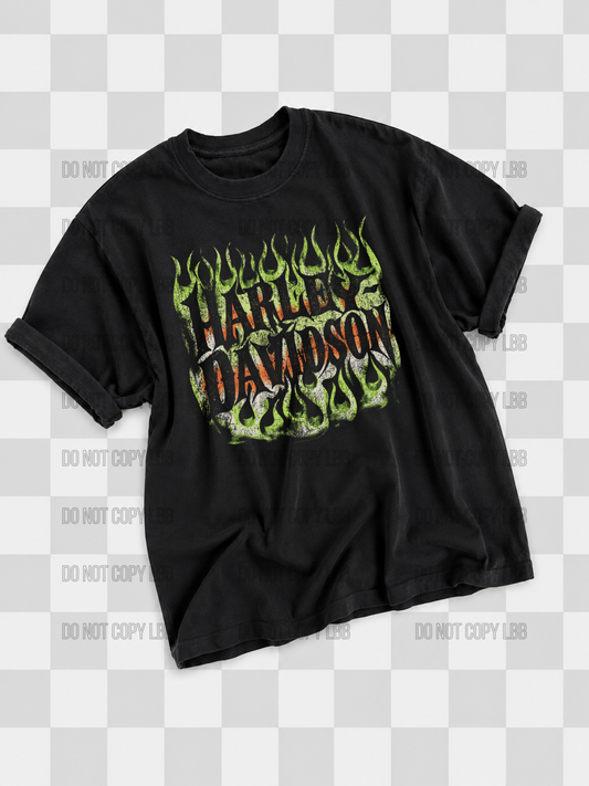H D FLAME DTF TRANSFER *dark color shirt only