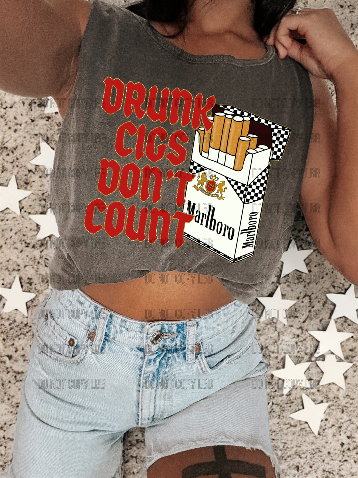 Drunk cigs RED DTF TRANSFER