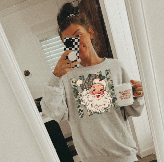 Camo santa DTF TRANSFER