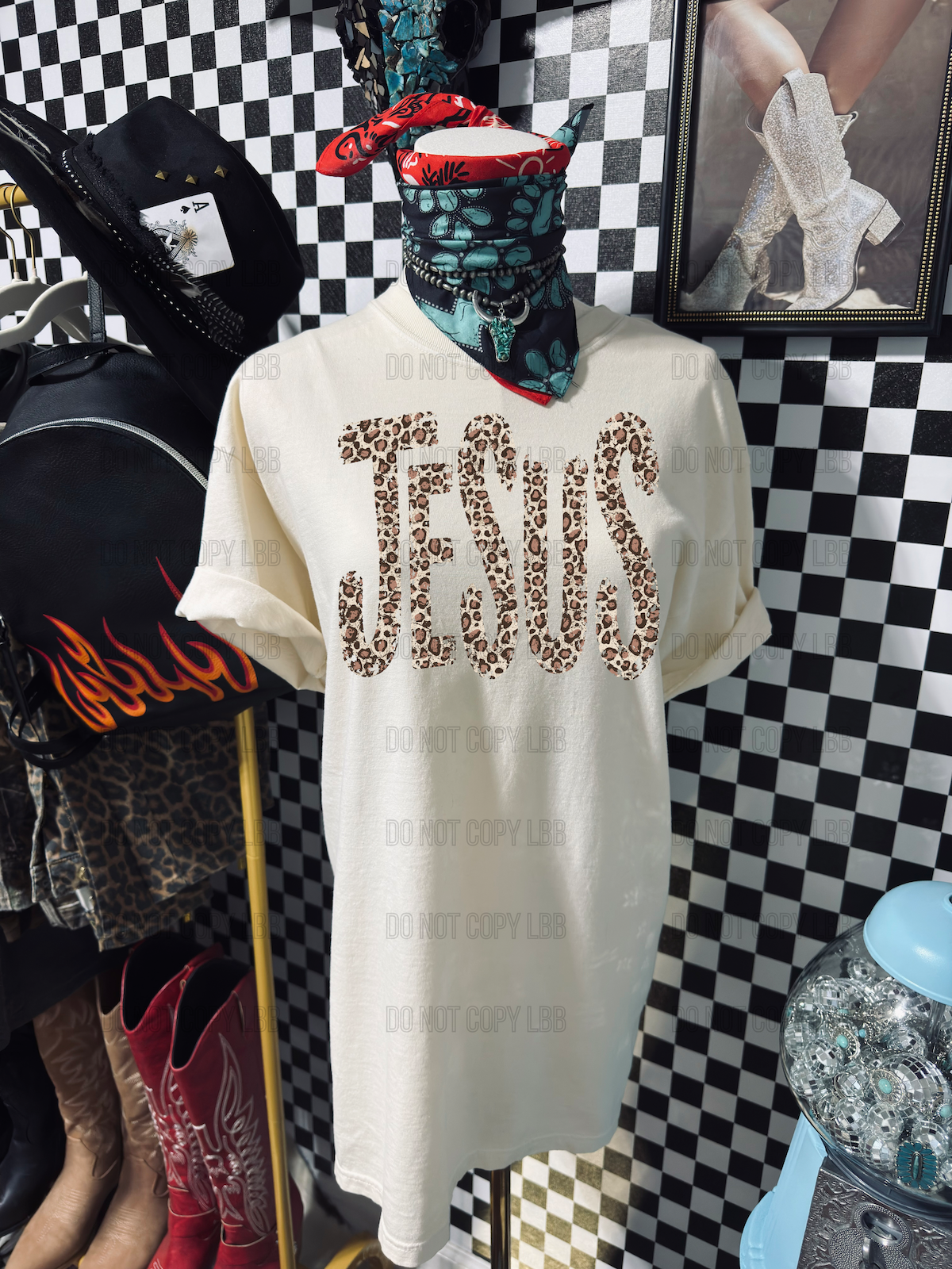 Jesus light animal print DTF TRANSFER