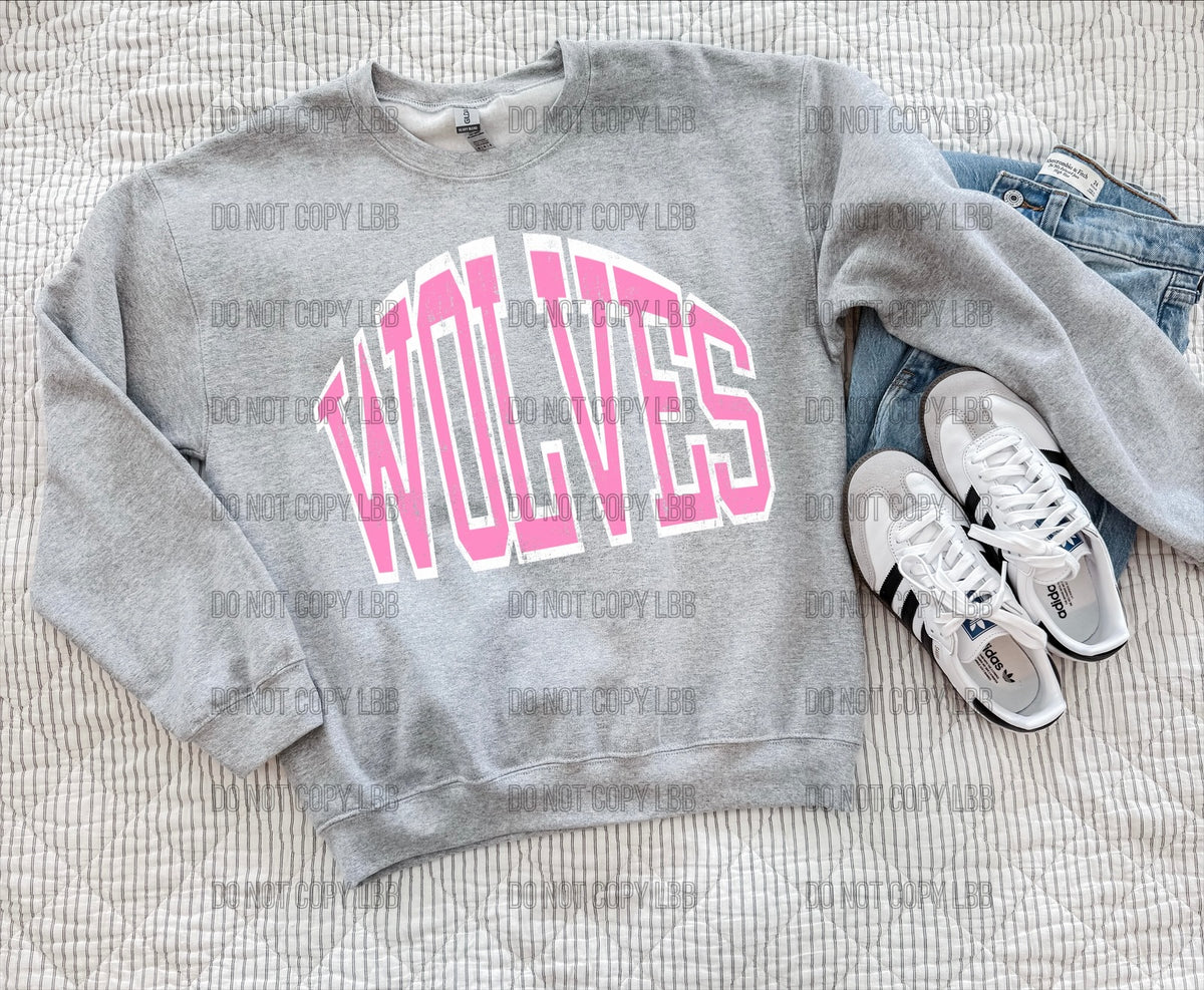 Pink wolves DTF TRANSFER