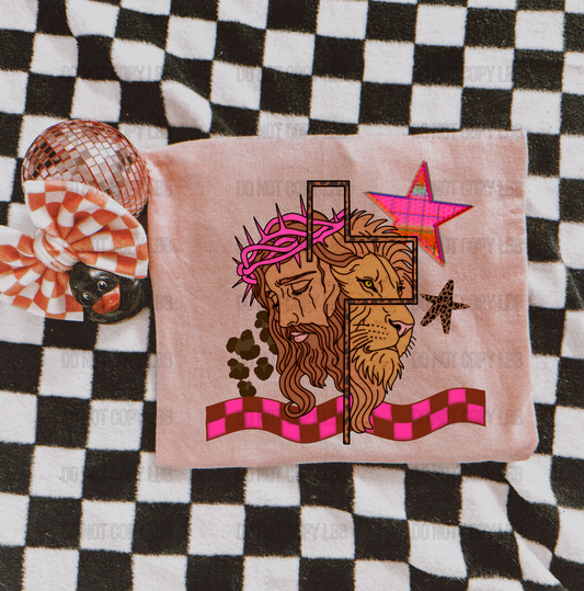 Jesus & Lion DTF TRANSFER