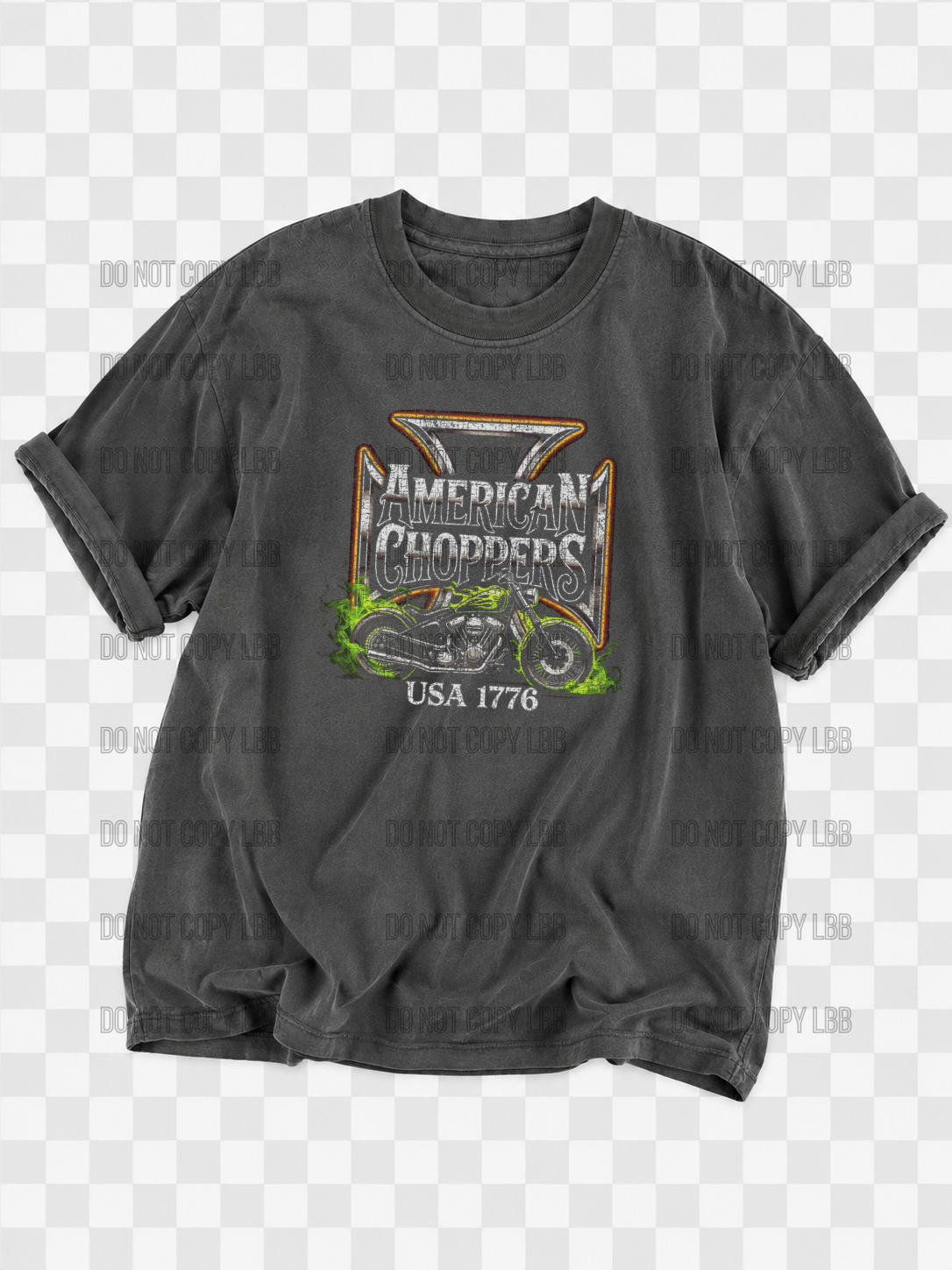 Chop green USA DTF TRANSFER *dark color shirt only