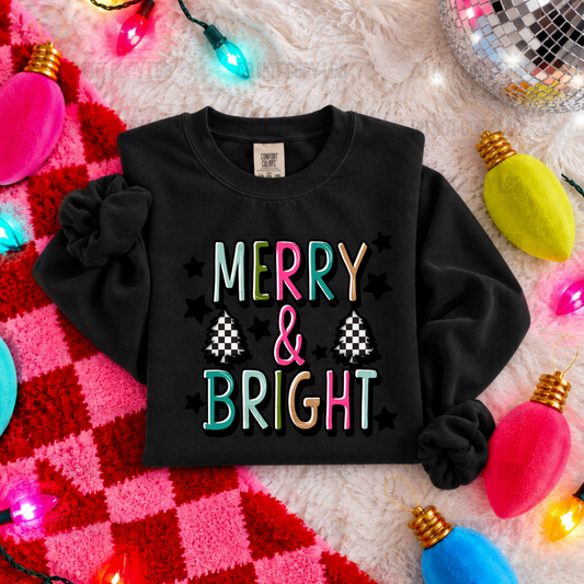 Merry & bright DTF TRANSFER