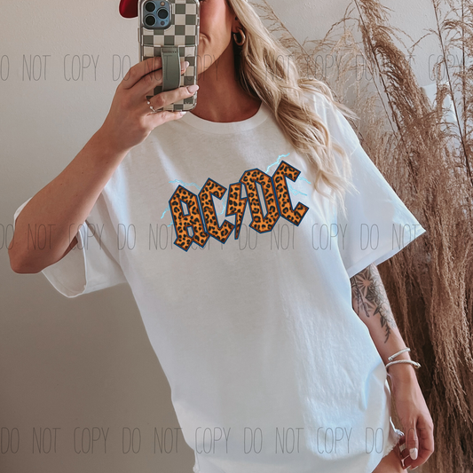 AC/DC leopard DTF Transfer