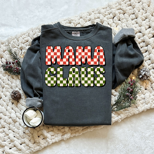 MAMA CLAUS CHECK DTF Transfer