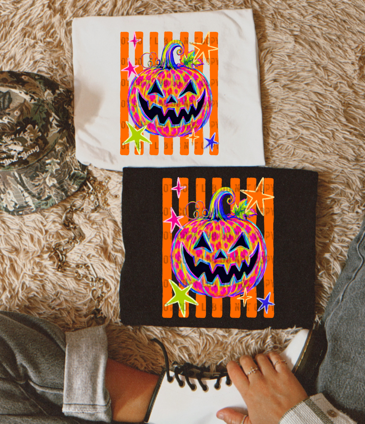 Pumpkin stripes DTF TRANSFER