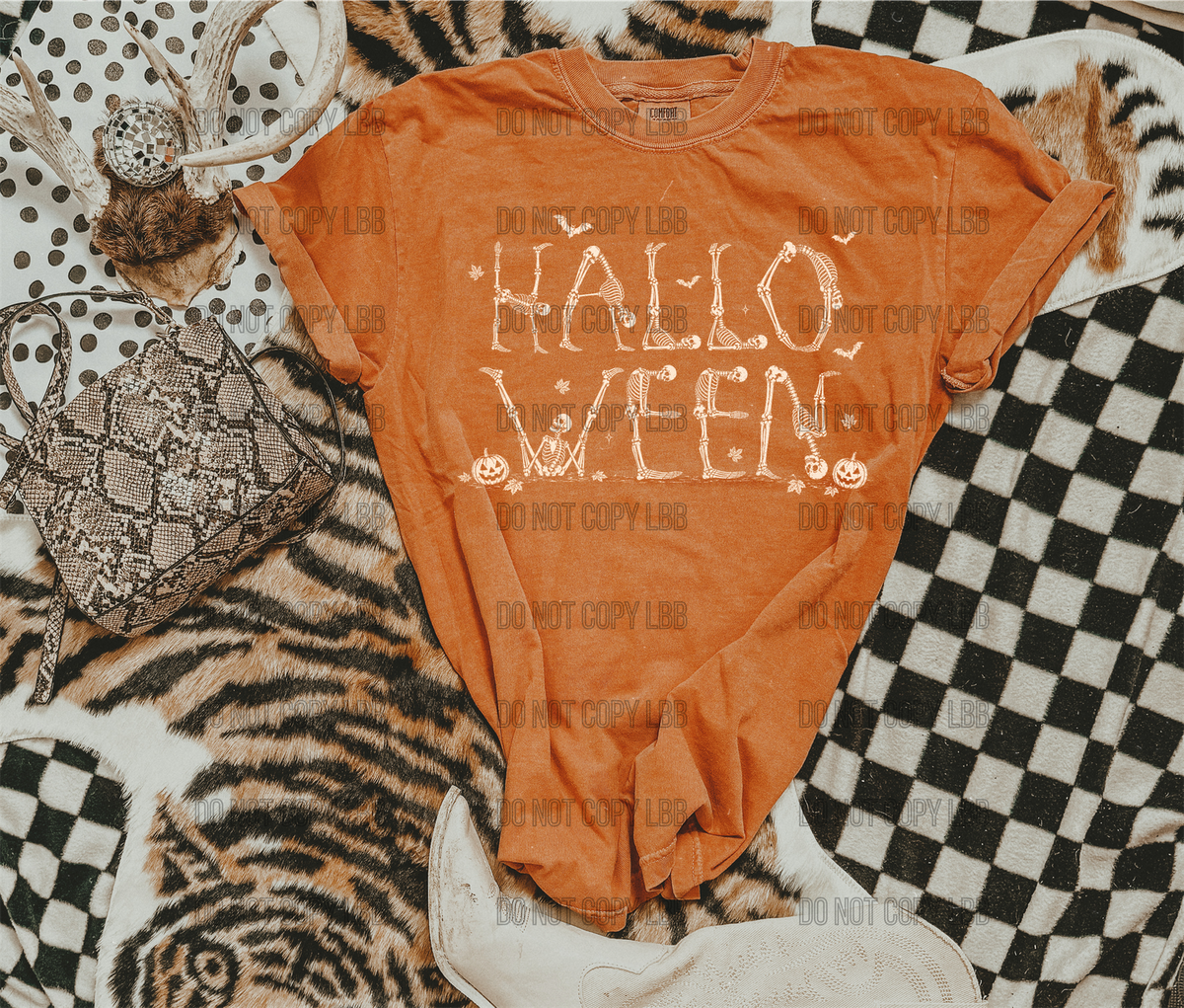 Halloween skelly letters DTF TRANSFER