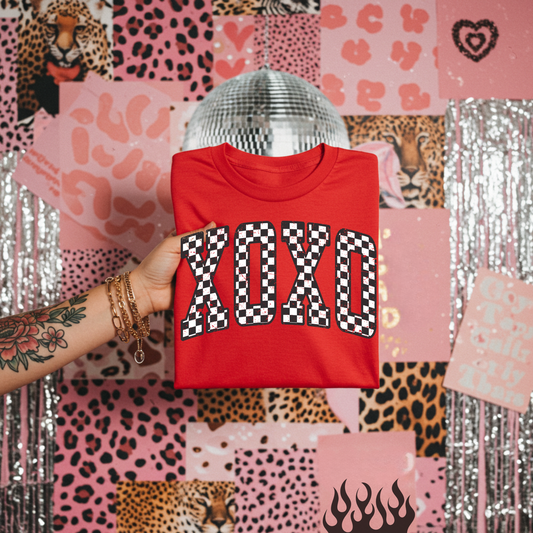 Checkered XOXO DTF TRANSFER