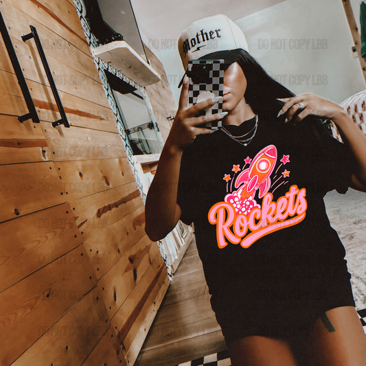 Rockets PINK & ORANGE DTF TRANSFER