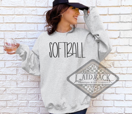 SOFTBALL embroidered sweatshirt