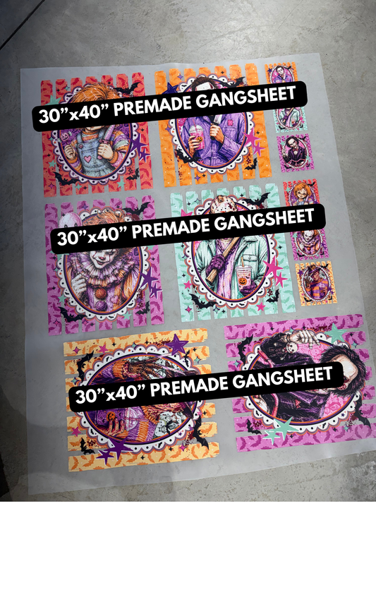 30"x40” Preppy Horror PREMADE GANGSHEET