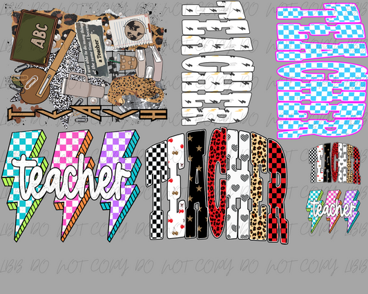 30x24 TEACHER premade gangsheet
