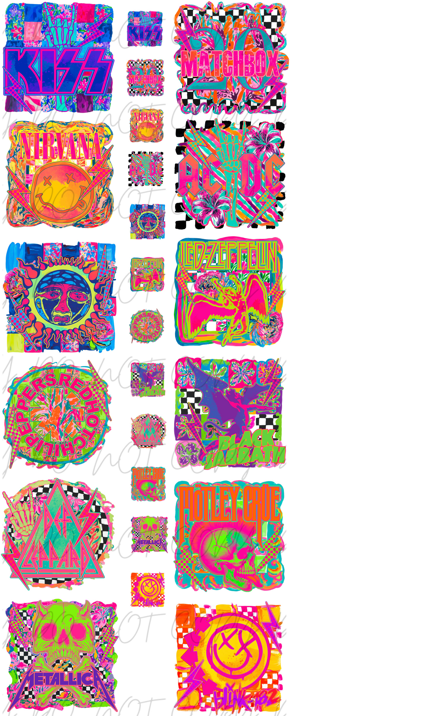 30”x80” exclusive* BAND BUNDLE GANGSHEET