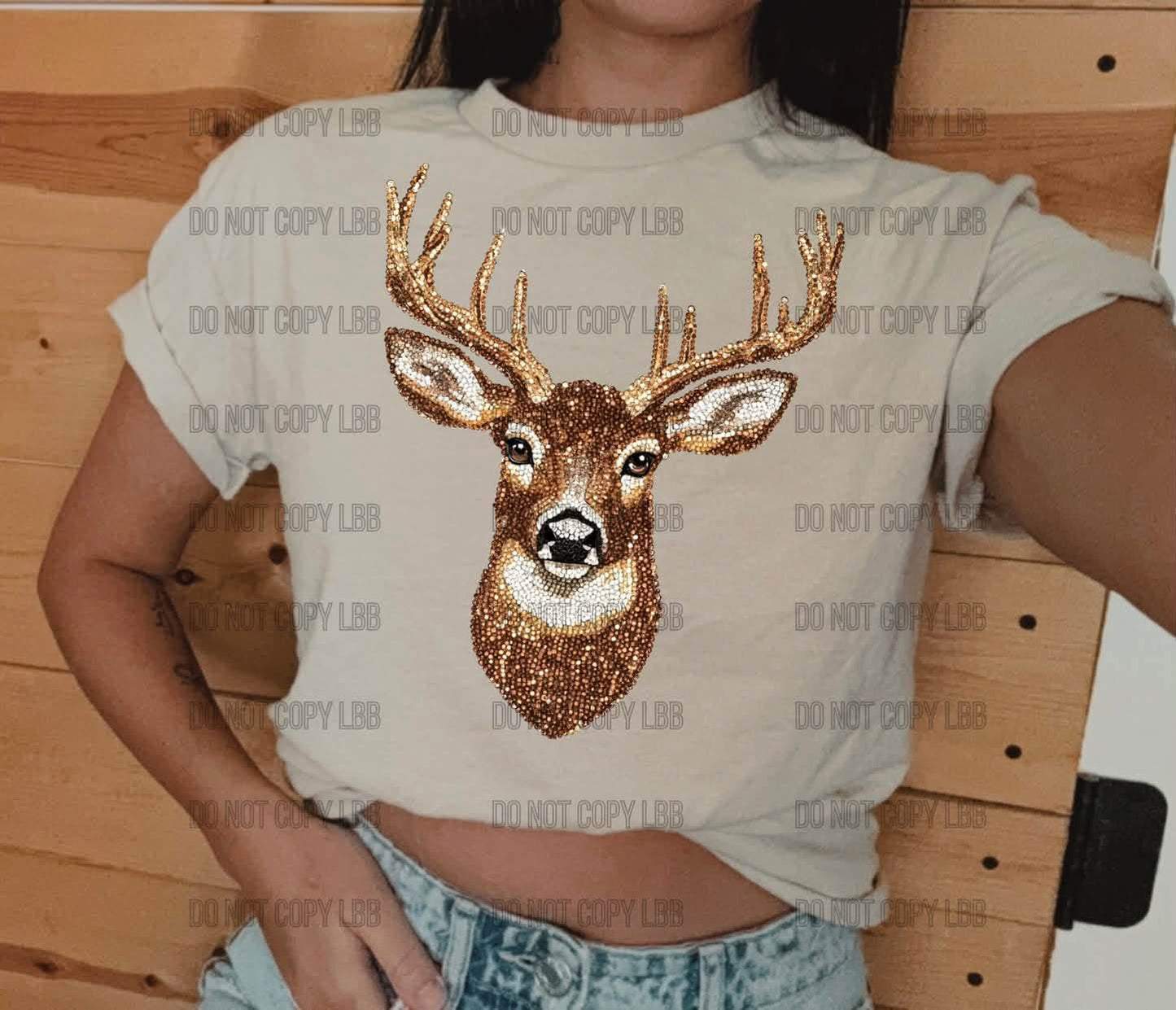 Rhinestone deer DTF TRANSFER
