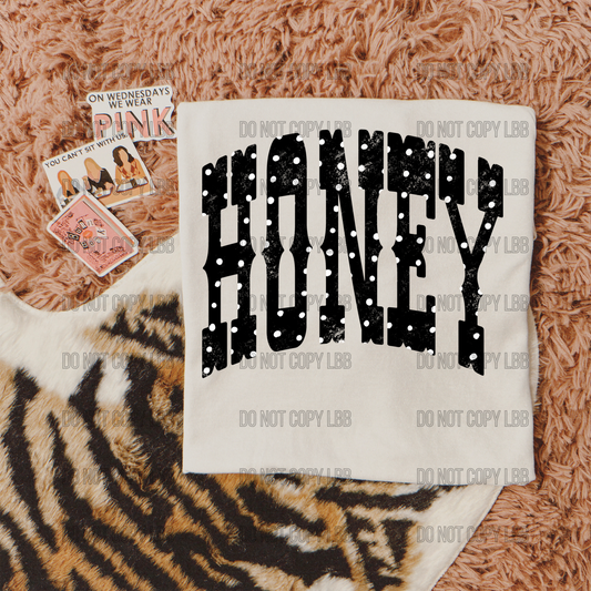 Honey polka DTF TRANSFER