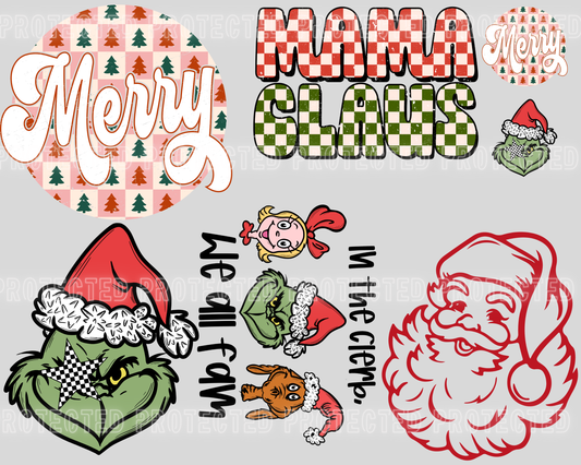 30x24 MERRY GRINCHY pre made gangsheet