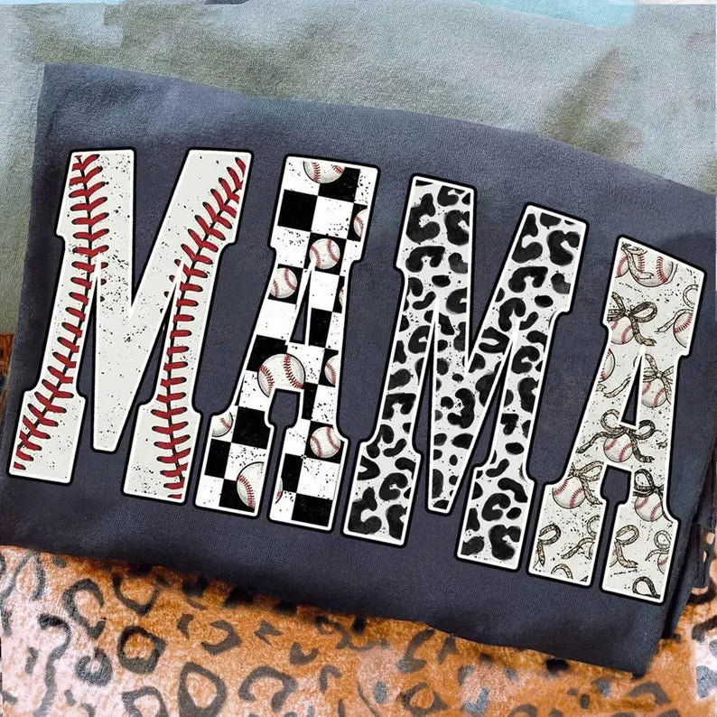 MAMA (multi print baseball) DTF TRANSFER