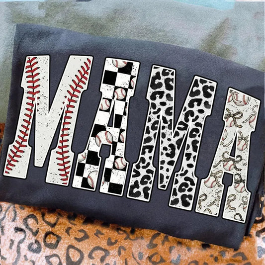 MAMA (multi print baseball) DTF TRANSFER