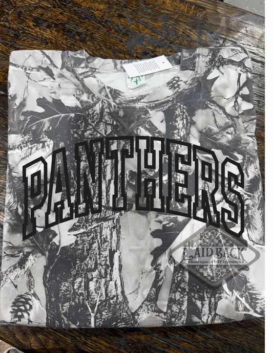 Embroidered PANTHERS camo tee