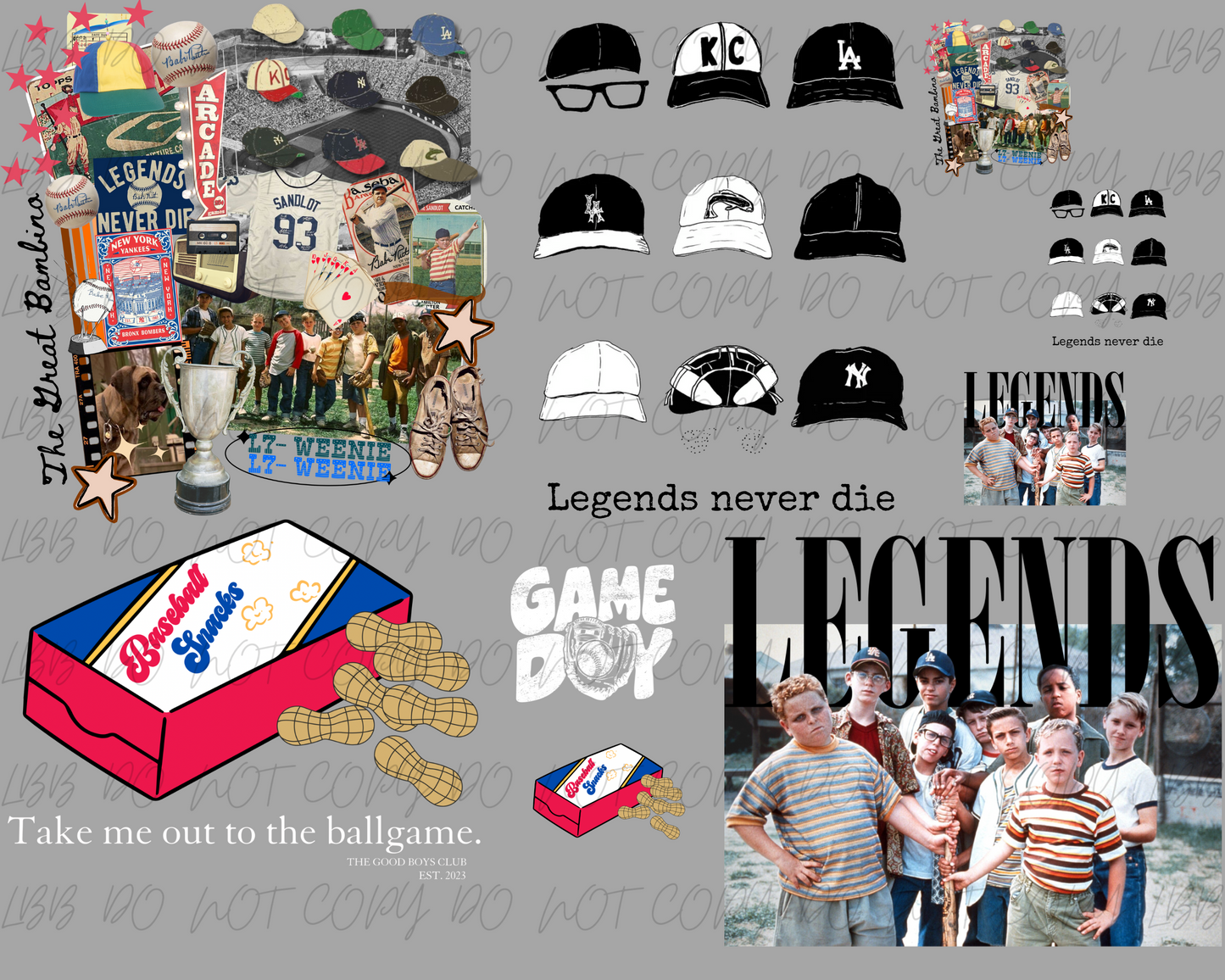 30x24 Sandlot premade gangsheet