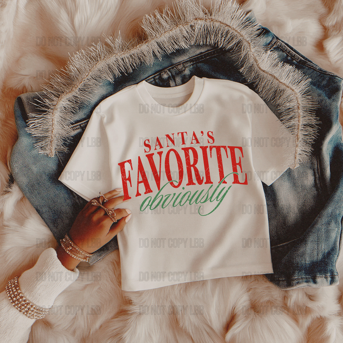 Santa’s favorite obviously red and green DTF TRANSFER
