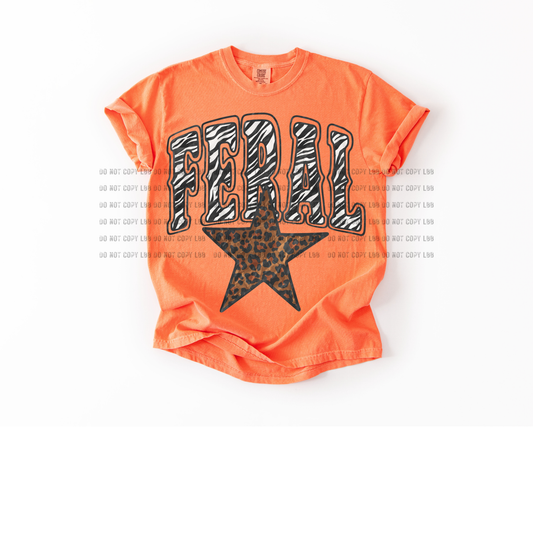 Feral zebra star DTF TRANSFER