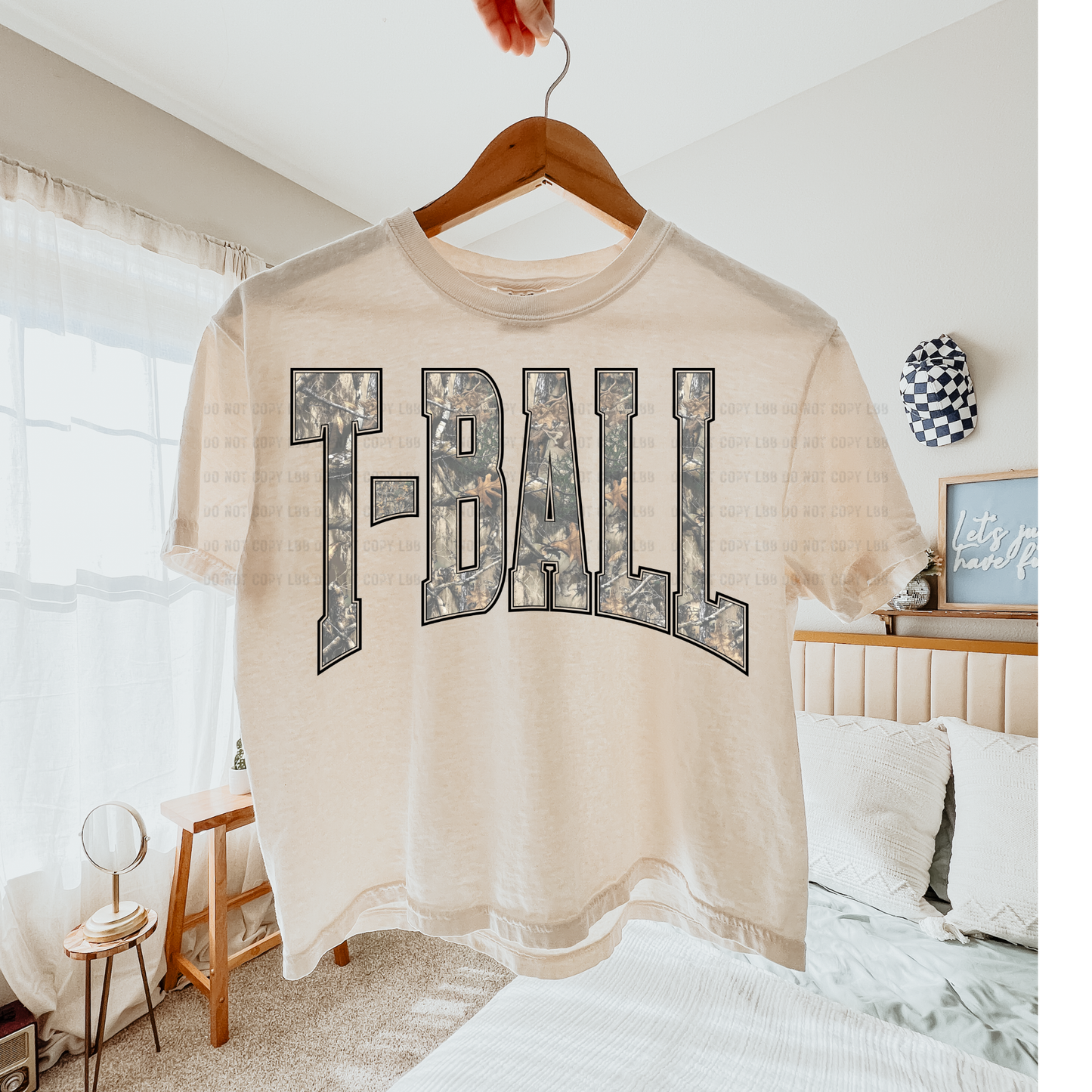T-ball camo DTF TRANSFER