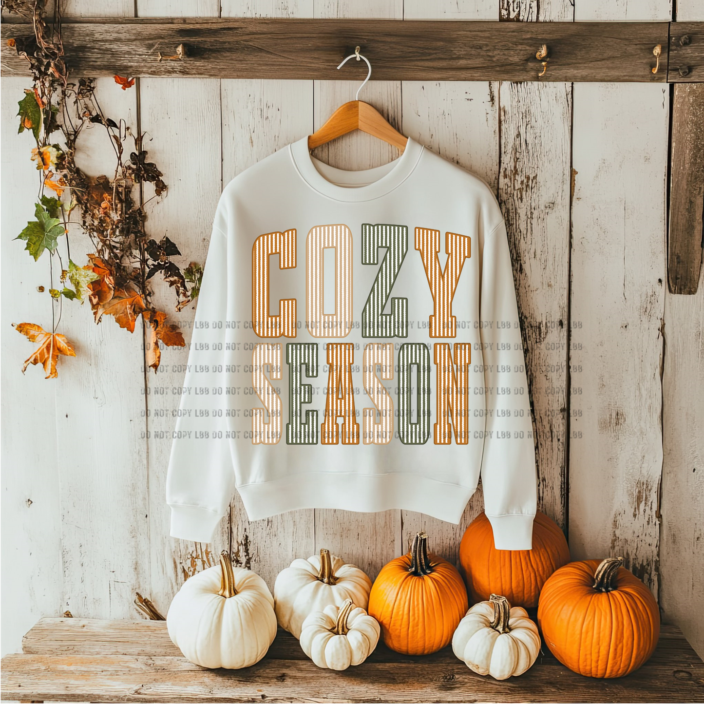 Cozy season stripe DTF TRANSFER
