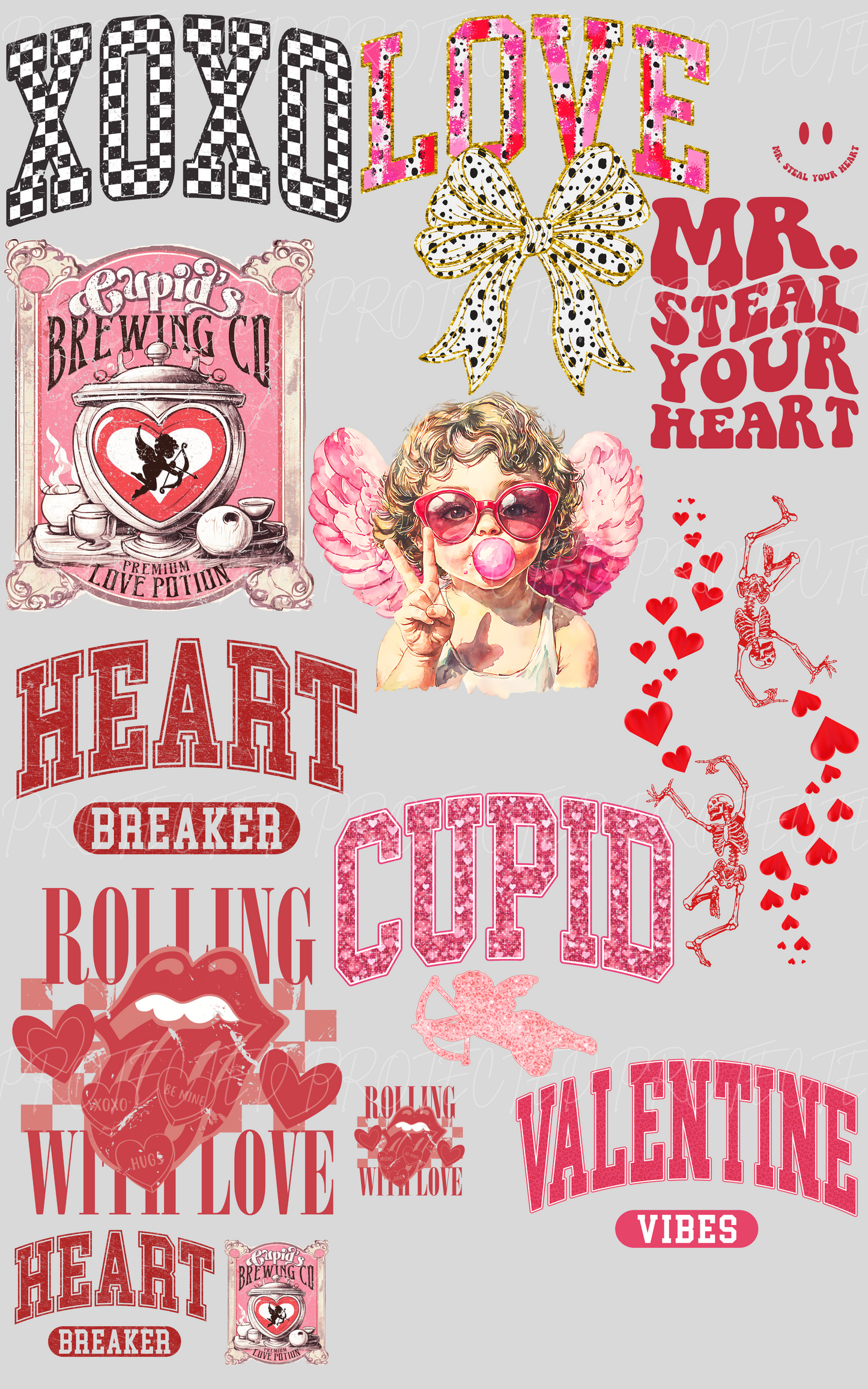 30x48 Valentines DTF premade gangsheet