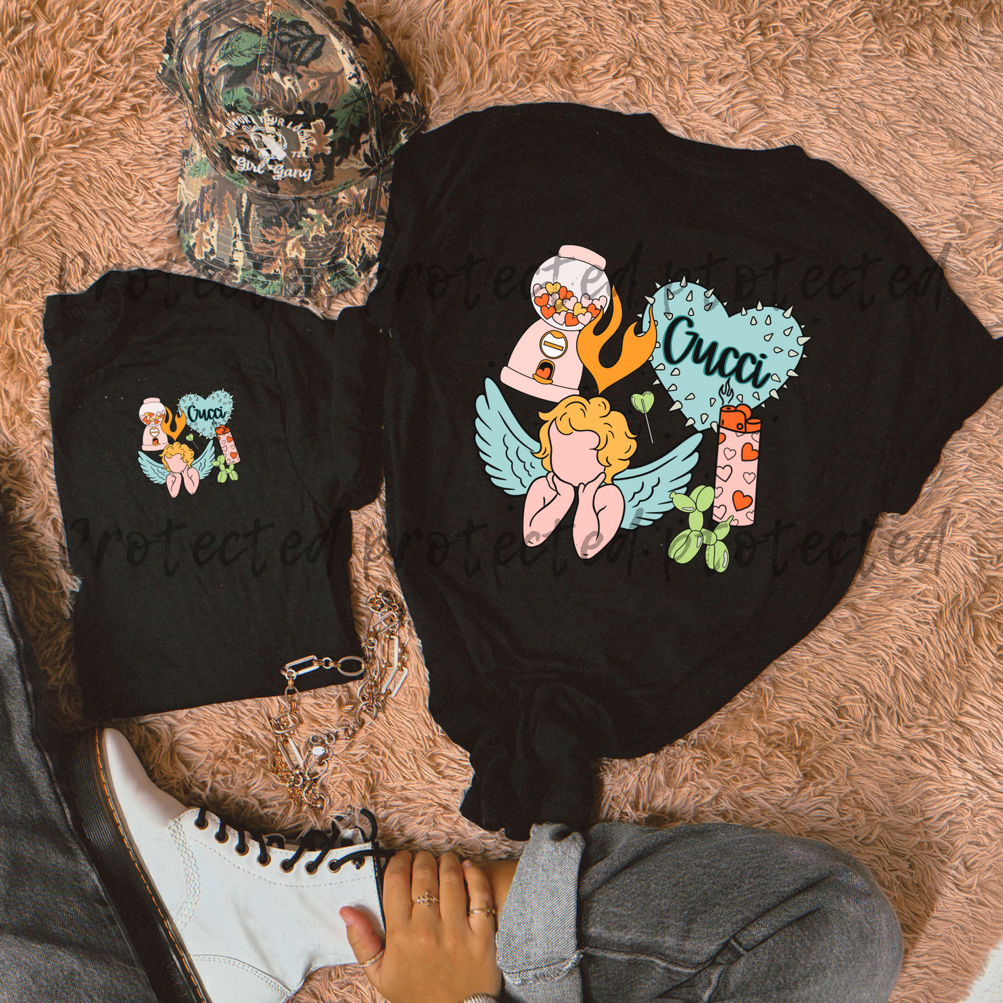 Gucci angel bub gum DTF Transfer