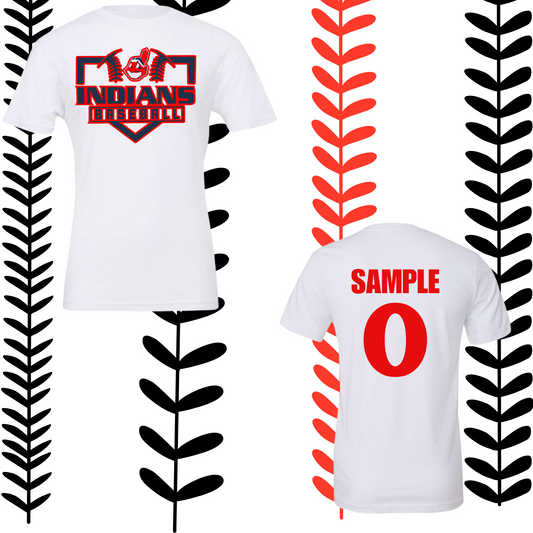 INDIANS BASEBALL (RED&NAVY) TEE