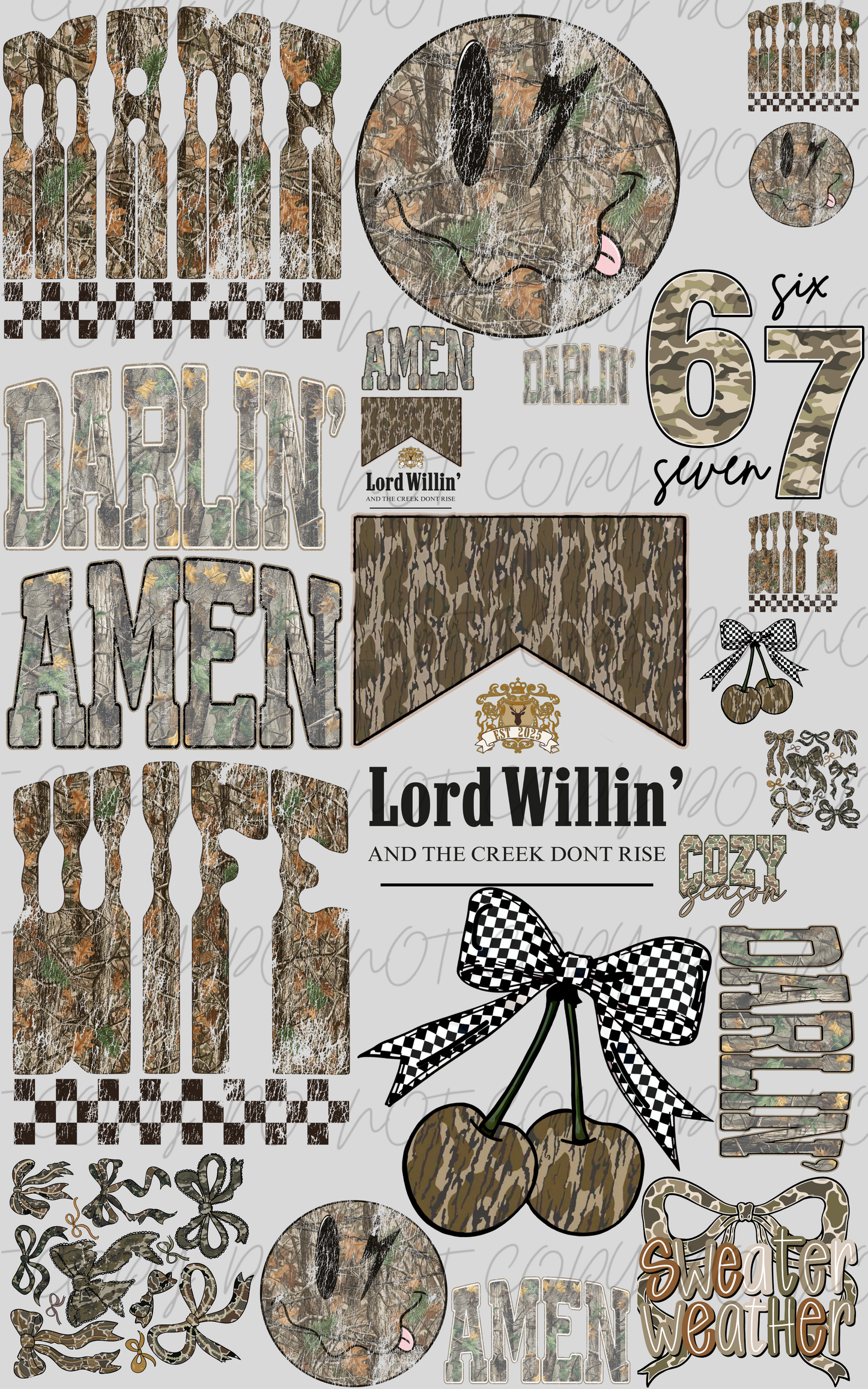 30"x48"Camo me up premade gangsheet