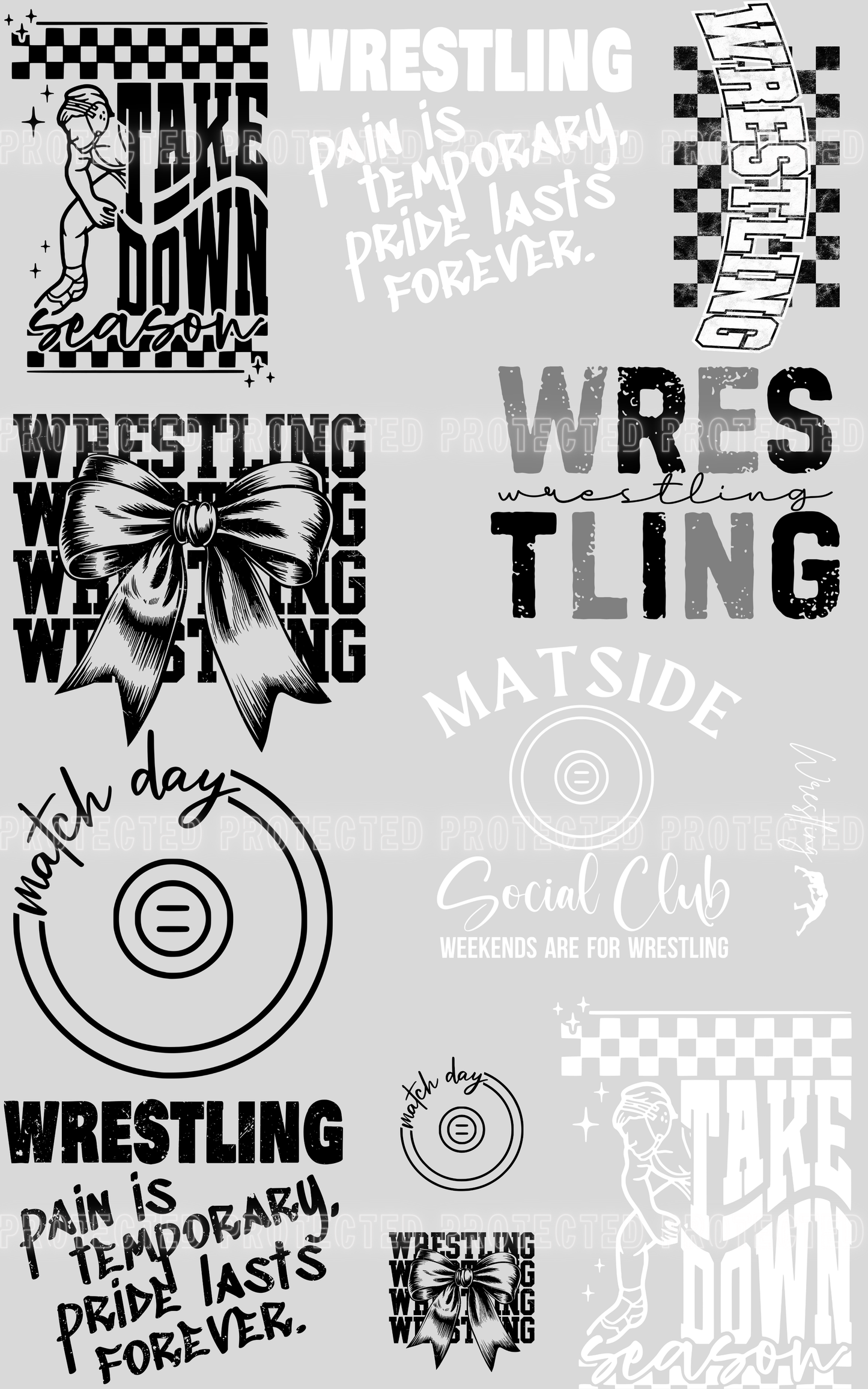 Wrestling premade gangsheet