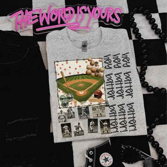 Hey batter batter collage DTF TRANSFER