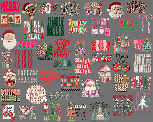 30x24 Festive Trucker Patches premade gangsheet