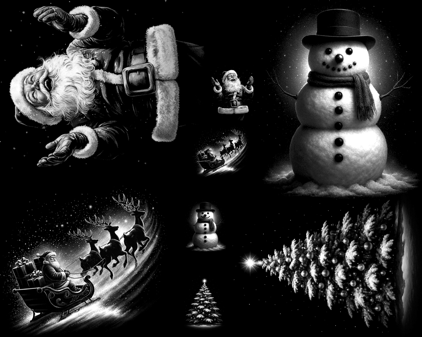 30”x24” Christmas  HALFTONE premade gangsheet