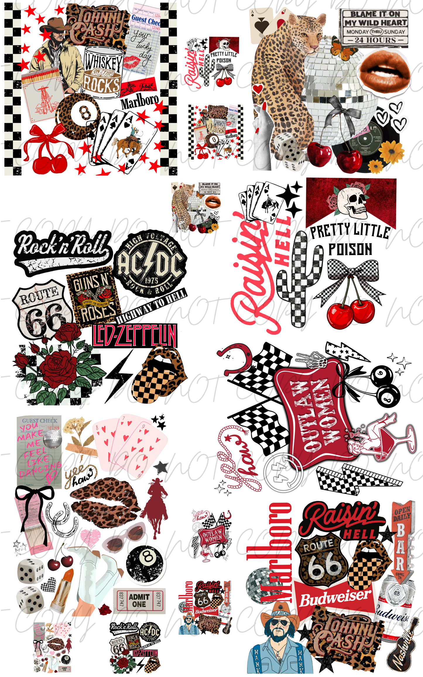 30"x48" MIND FULL OF COLLAGES PREMADE GANGSHEET