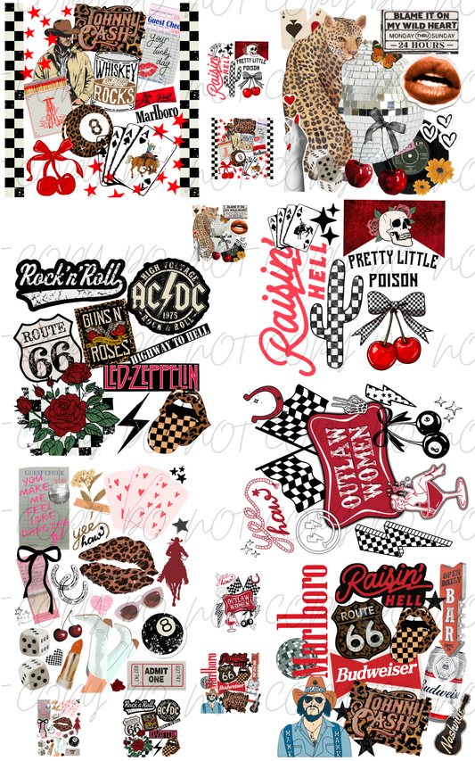 30"x48" MIND FULL OF COLLAGES PREMADE GANGSHEET