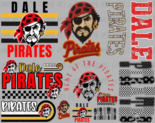 30”x24”  Pirate Pride premade gangsheet