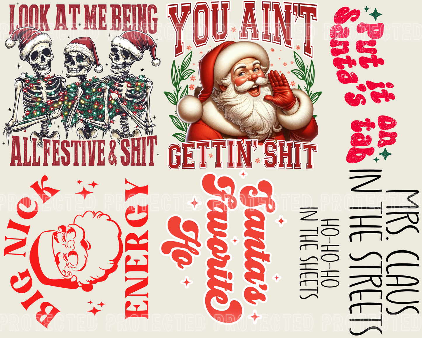 30x24 Festive AF premade gangsheet