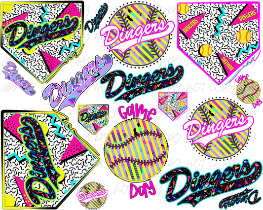 30x24 Dingers premade gangsheet